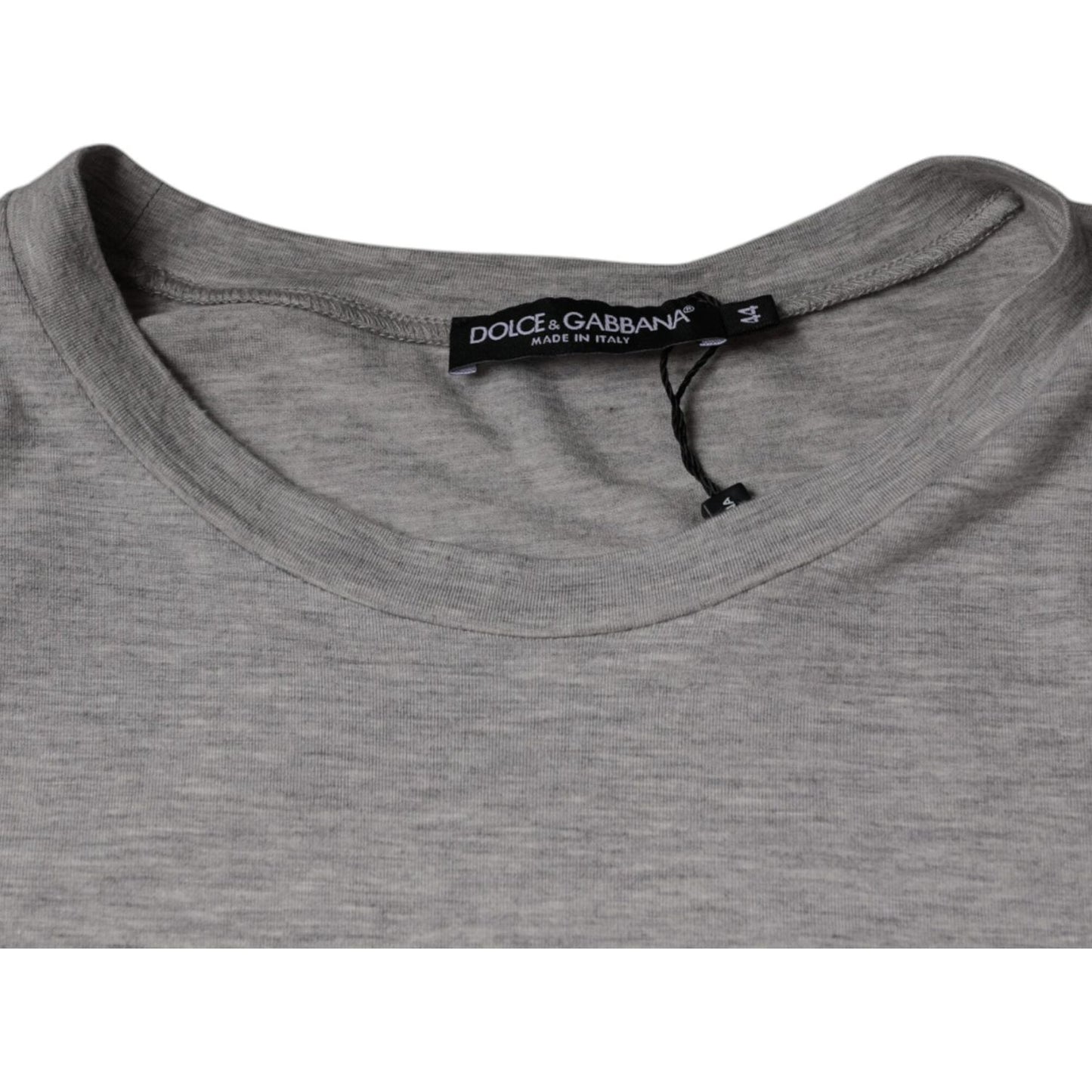 Dolce & Gabbana Gray Logo Print Crewneck Short Sleeve T-shirt TSH6097-44