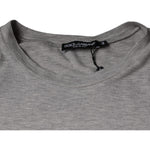 Dolce & Gabbana Gray Logo Print Crewneck Short Sleeve T-shirt TSH6097-44