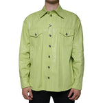 Dolce & Gabbana Green Cotton Collared Men Button Down Shirt TSH86582-39