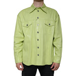 Dolce & Gabbana Green Cotton Collared Men Button Down Shirt TSH86583-40