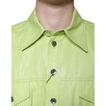 Dolce & Gabbana Green Cotton Collared Men Button Down Shirt TSH86583-40