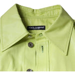 Dolce & Gabbana Green Cotton Collared Men Button Down Shirt TSH86583-40