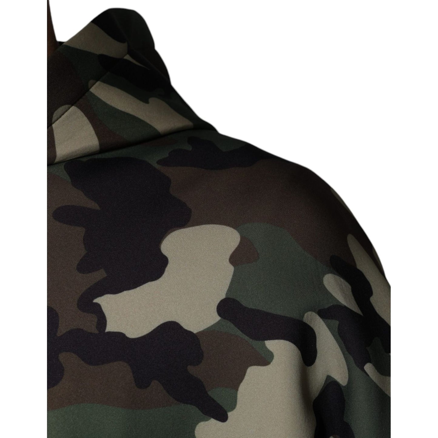 Dolce & Gabbana Multicolor Camouflage Hooded Sweatshirt Sweater TSH87084-54