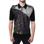 Dolce & Gabbana Multicolor Camouflage Patchwork Silk Polo T-shirt TSH87089-48