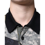 Dolce & Gabbana Multicolor Camouflage Patchwork Silk Polo T-shirt TSH87089-48