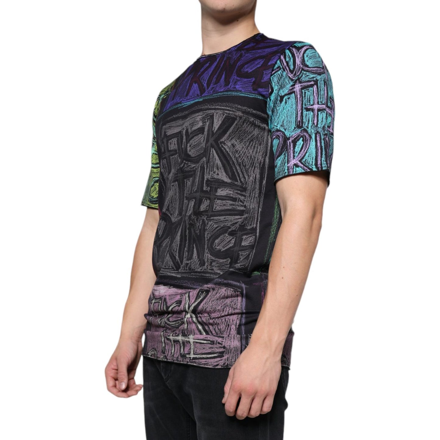 Dolce & Gabbana Multicolor Graphic Print Cotton T-shirt TSH86664-44