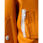 Dolce & Gabbana Orange White Full Zip Jersey Bomber Jacket JKT41305-52