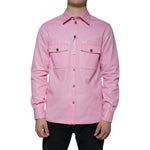 Dolce & Gabbana Pink Cotton Collared Button Down Shirt TSH86585-40