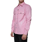 Dolce & Gabbana Pink Cotton Collared Button Down Shirt TSH86585-40