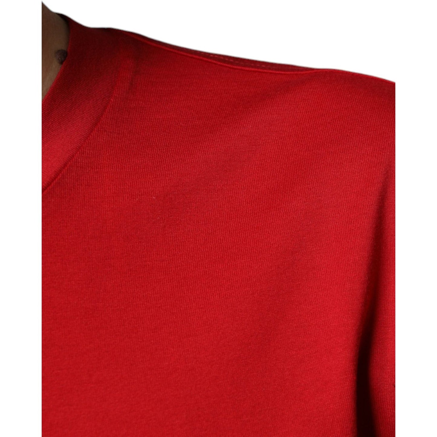 Dolce & Gabbana Red Cotton DG Logo Print Crew Neck T-shirt TSH86654-46