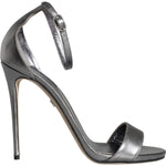 Dolce & GabbanaDolce & Gabbana Silver KEIRA Heels Ankle Strap Sandals Shoes1728,67345645728,Dolce & Gabbana,EU40/US9.5,Material: 100% Lamb Leather,Preowned / Defect,Sandals - Women - Shoes,Silver,Women