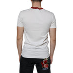 Dolce & Gabbana White Graphic Print Cotton Crew Neck T-shirt TSH86667-44