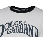 Dolce & Gabbana White Graphic Print Cotton Crew Neck T-shirt TSH87522-60