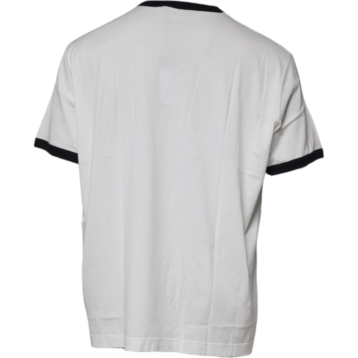 Dolce & Gabbana White Graphic Print Cotton Crew Neck T-shirt TSH87522-60