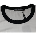 Dolce & Gabbana White Graphic Print Cotton Crew Neck T-shirt TSH87522-60
