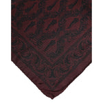 Dolce & Gabbana Maroon Black Printed Square Men Foulard Scarf MS7248