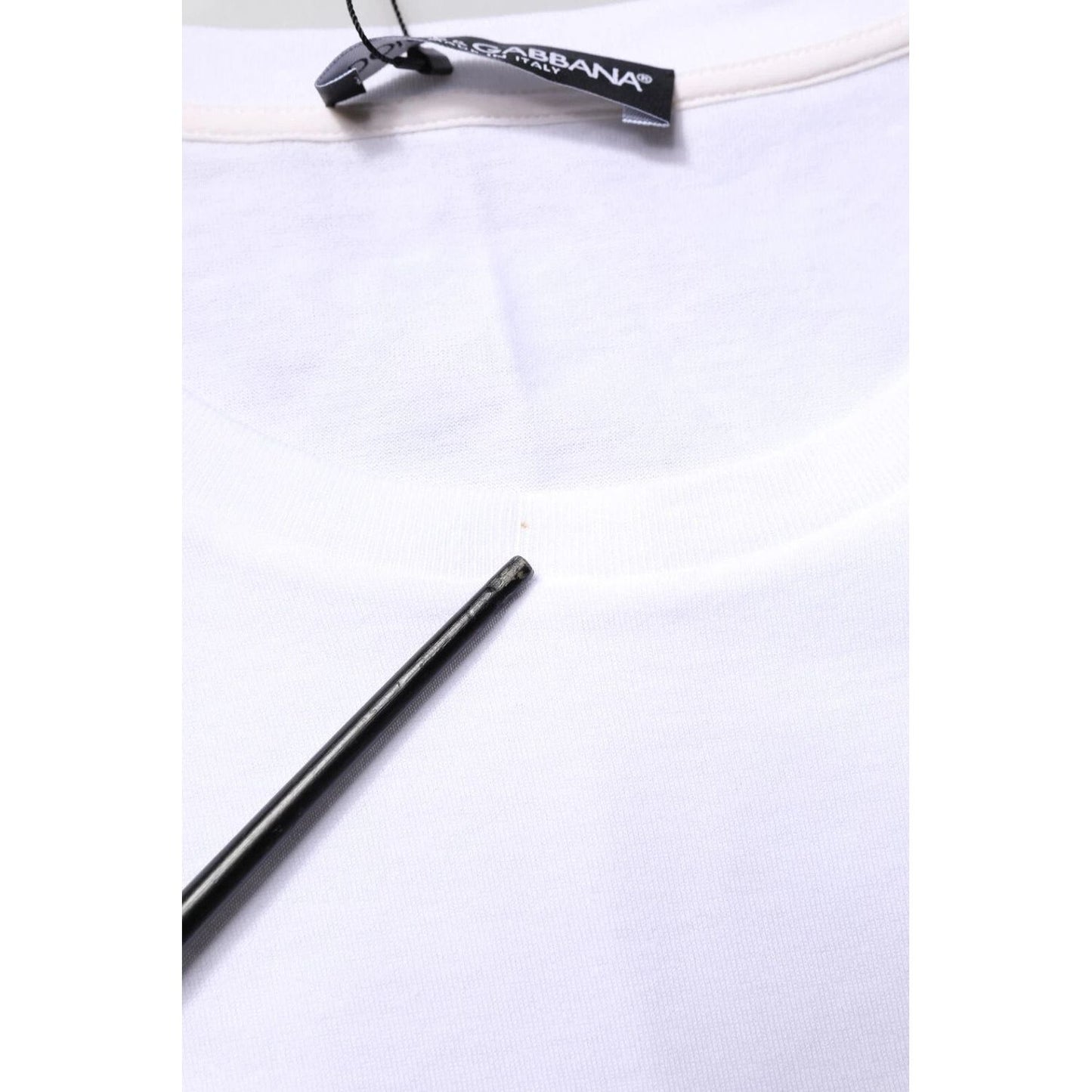 Dolce & Gabbana White #DGFamily Print Cotton Crew Neck T-shirt TSH878593-40