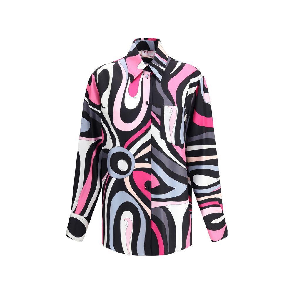 Emilio Pucci Emilio Pucci Marmo print Shirt PU-5HRJ095H761003-S 1728,72470364320,Clothing,Emilio Pucci,Multicolor,New with tags,S,Shirts - Women - Clothing,Women,Women - Clothing