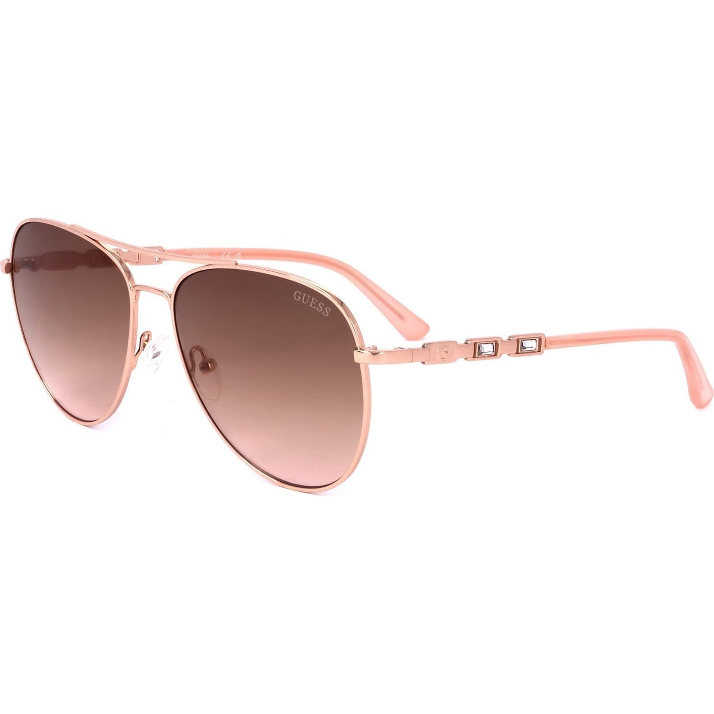 GUESS SUNGLASSES Mod. GF6143 28F 59 16 140 SUNGLASSES & EYEWEAR GUESS SUNGLASSES Rosy Brown