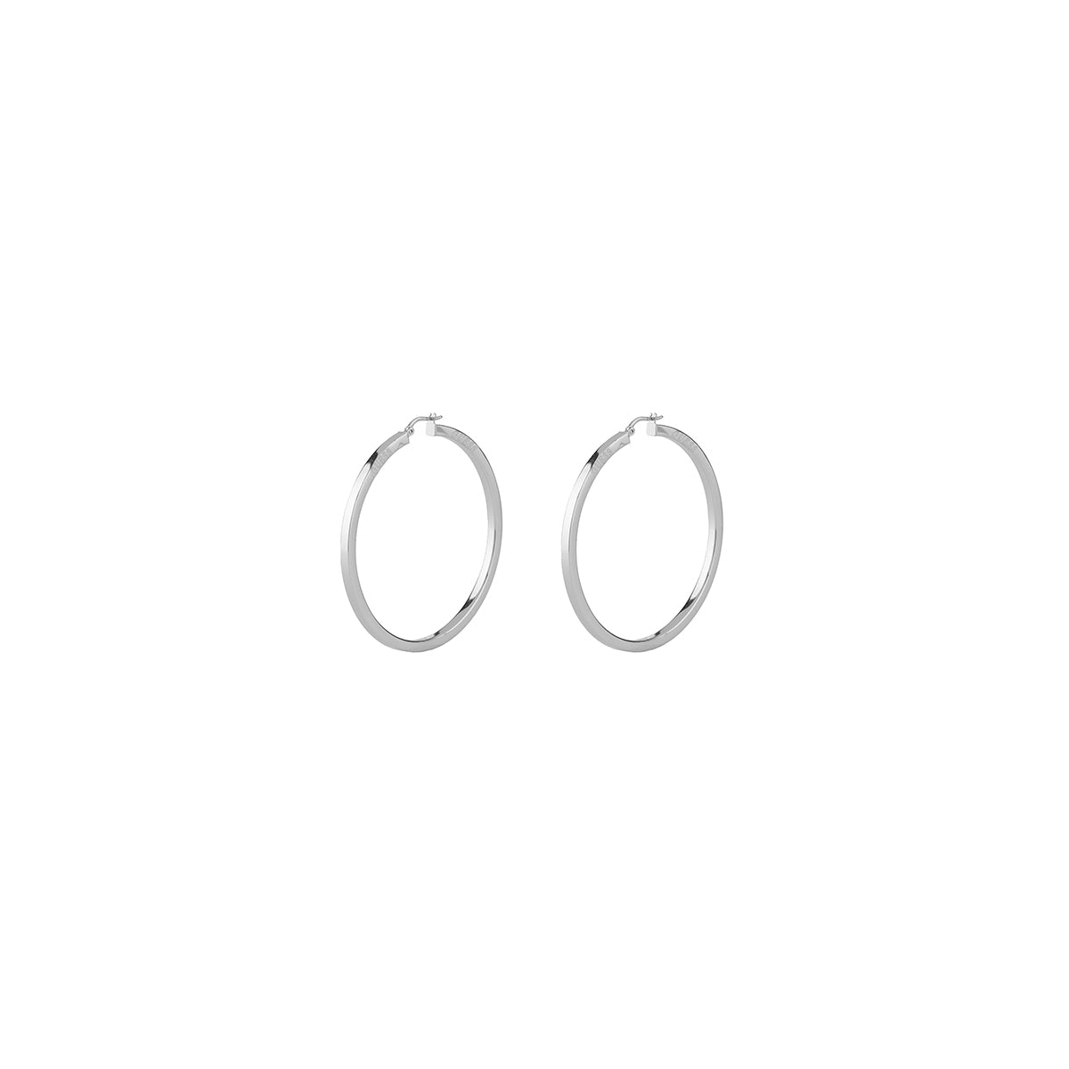 GUESS JEWELS JEWELRY Mod. JUBE04199JWRHT-U silver hoop earrings