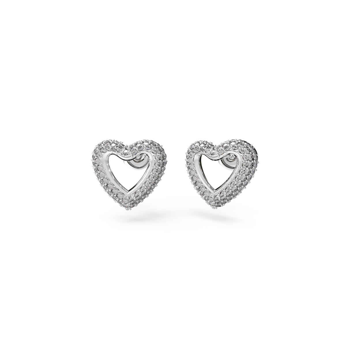 Heart-shaped earrings from GUESS JEWELS JEWELRY Mod. JUBE05028JWRHT-U, featuring intricate detailing and elegant design.