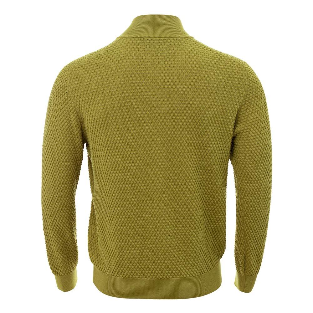 Gran Sasso Elegant Yellow Cotton Cardigan for Men GR-4333669-IT50 | L