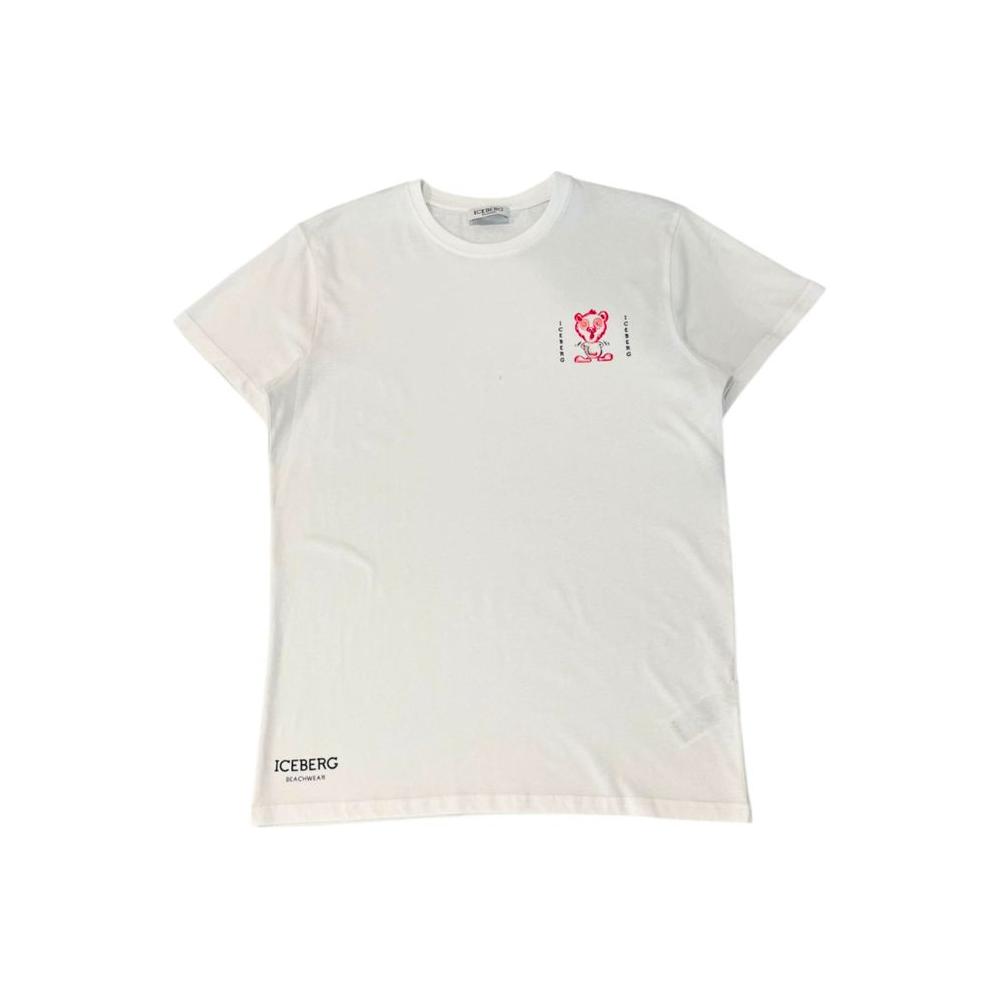 Iceberg Iceberg White Cotton Men T-Shirt IC-24787-S