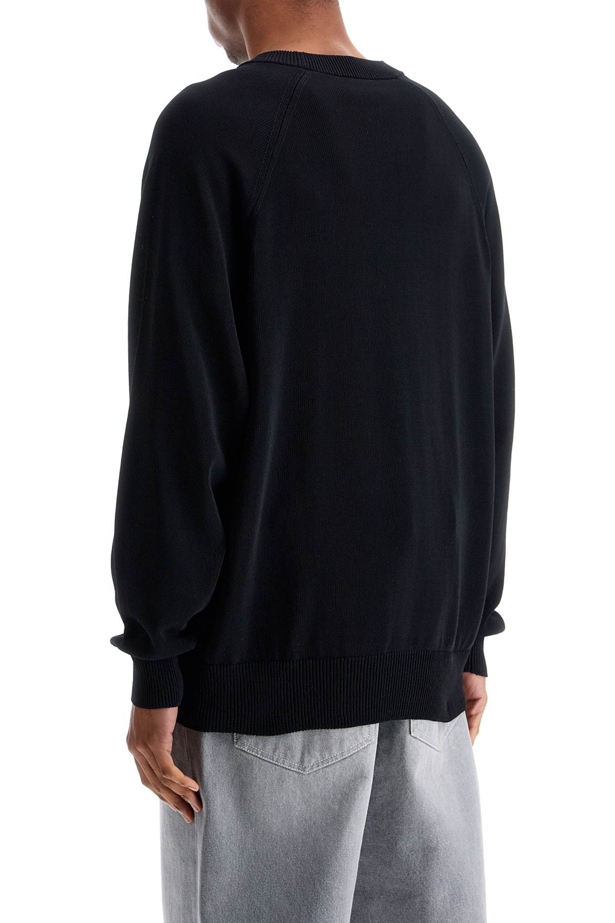 Y-3 black recycled polyester sweater with embroidered logo Knitwear Y-3 Black