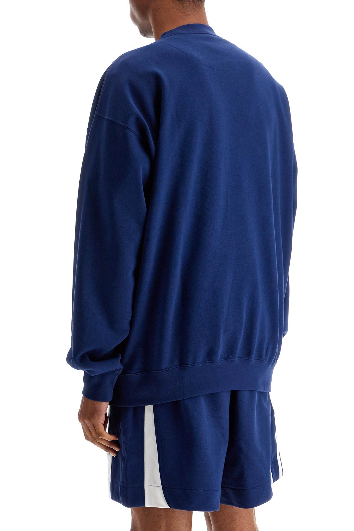 Y-3 blue cotton crewneck sweatshirt for men Topwear Y-3 Midnight Blue