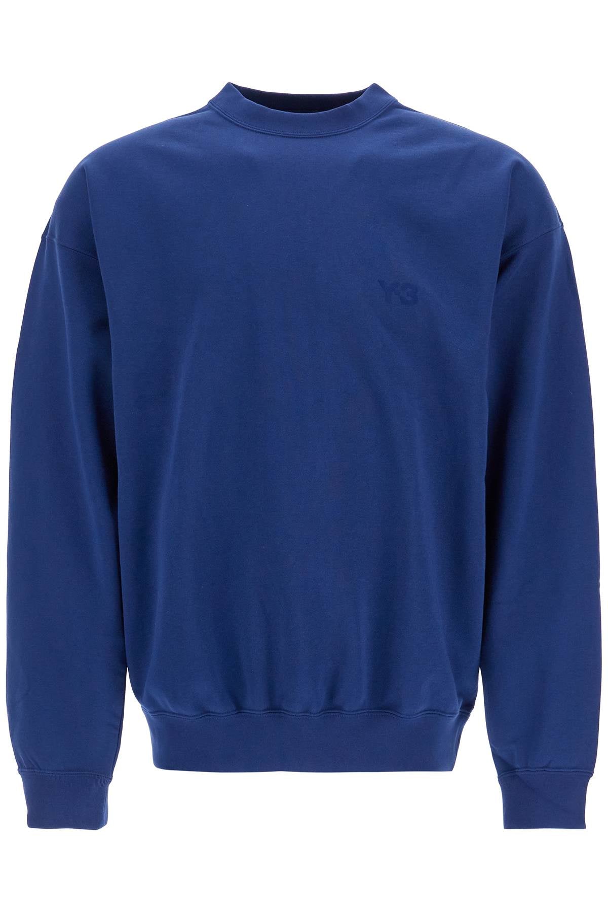 Y-3 blue cotton crewneck sweatshirt for men Topwear Y-3 Midnight Blue