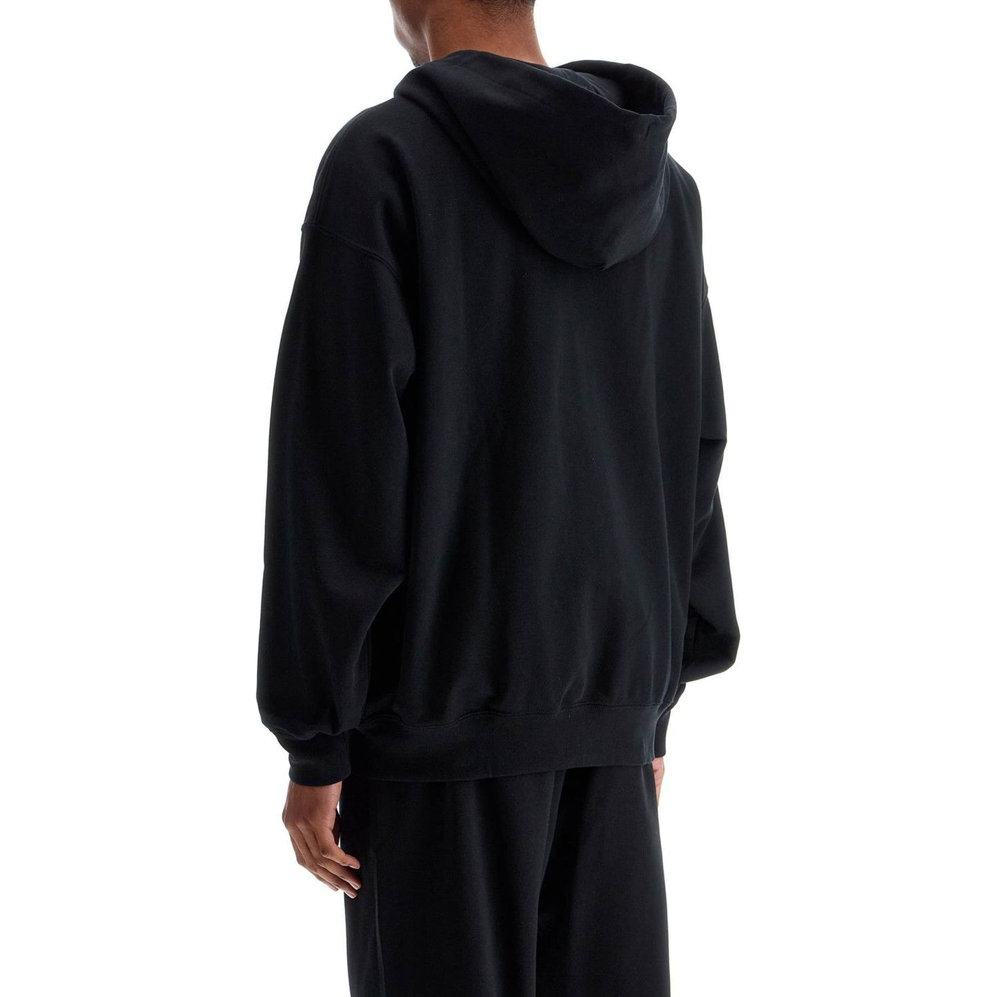 Y-3 black cotton zip hoodie