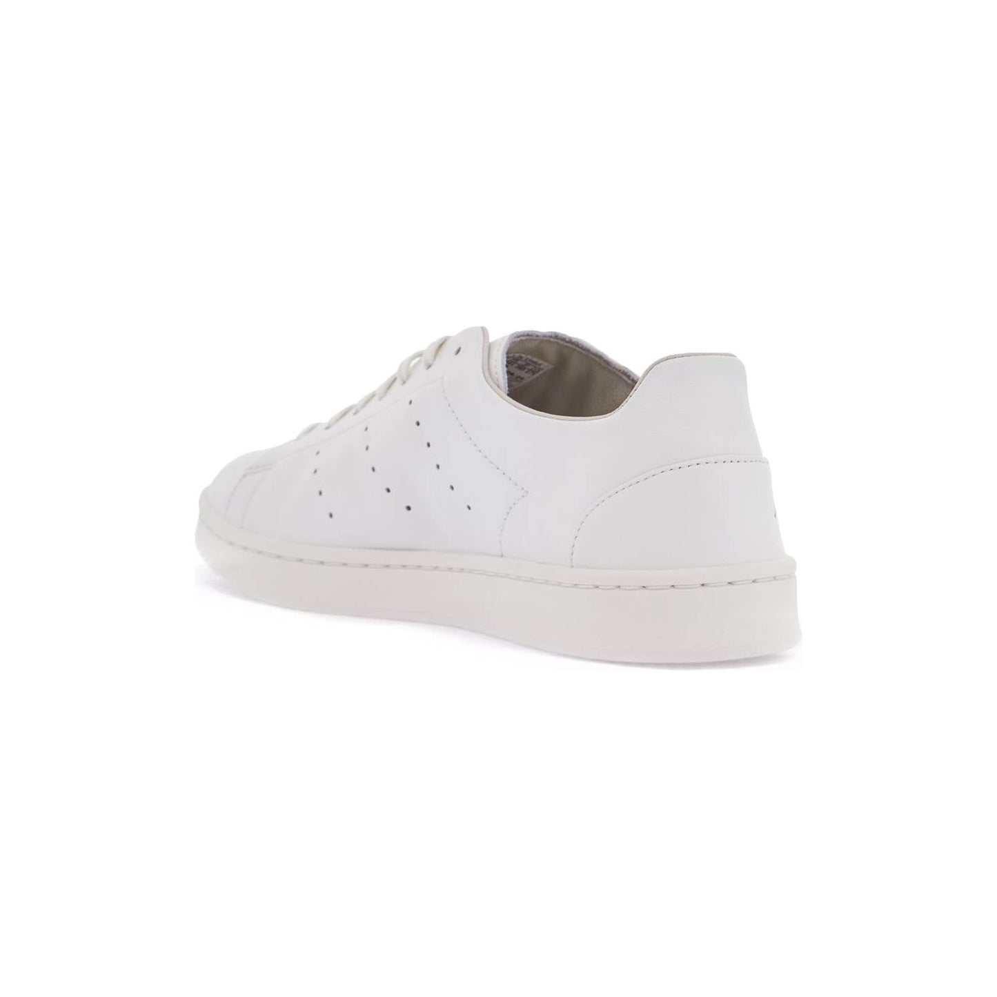 Y-3 white leather sneakers with minimalist design