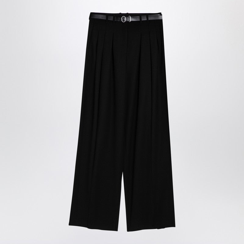 Jil Sander Jil Sander Black wide trousers with belt J02KA0241J41398/P_JILSA-001_108 Fall - Winter 2024,LDin,Women,Women > Clothing,Women > Clothing > Trousers,Yes Eu