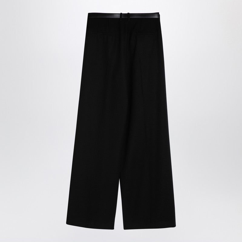 Jil Sander Jil Sander Black wide trousers with belt J02KA0241J41398/P_JILSA-001_108 Fall - Winter 2024,LDin,Women,Women > Clothing,Women > Clothing > Trousers,Yes Eu