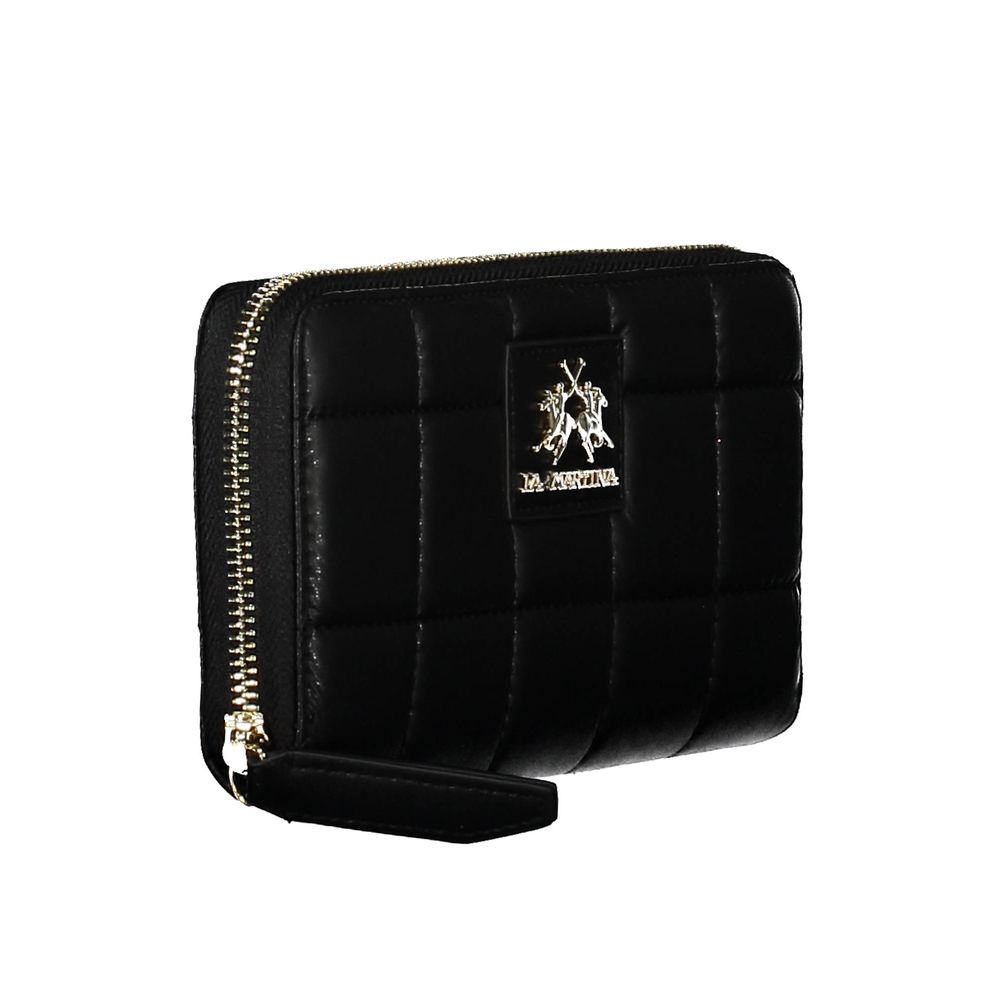 La Martina Black Polyethylene Handbag