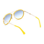 Lancaster Lancaster Yellow Metal Sunglasses LASLA07343AC