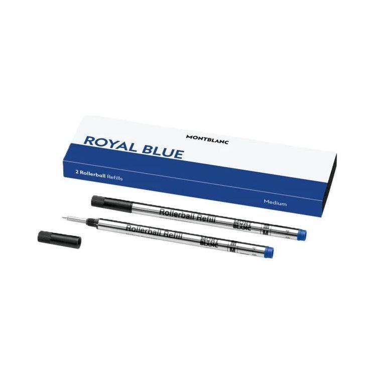 قلم حبر جاف MONTBLANC Mod. ROYAL BLUE - عبوات إعادة تعبئة - متوسط - قطعتان