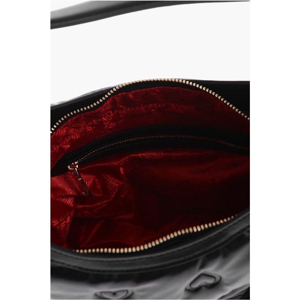 Moschino LOVE Embossed Hearts All Over Faux Leather Hobo Bag