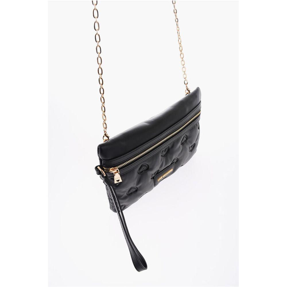 Moschino LOVE Hearts Embossed Faux Leather Handbag