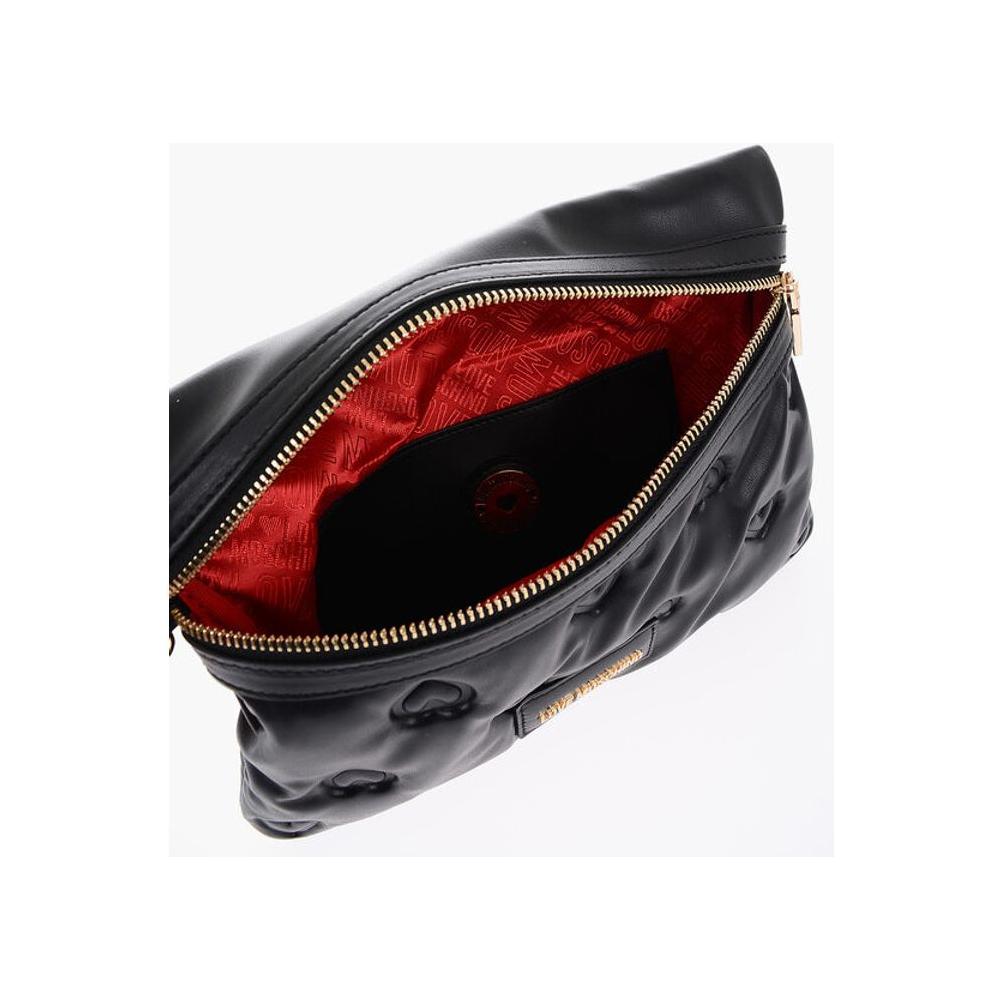 Moschino LOVE Hearts Embossed Faux Leather Handbag