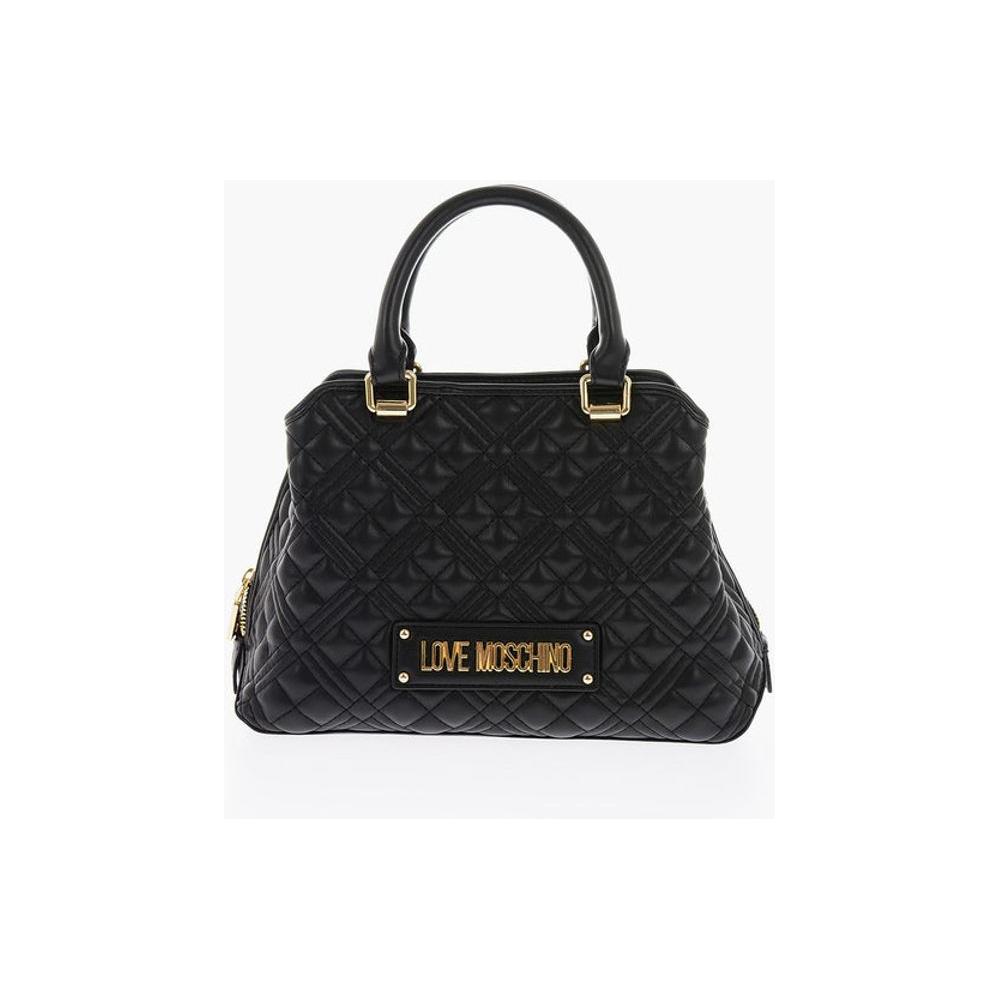 Moschino LOVE golden details quilted faux leather bag