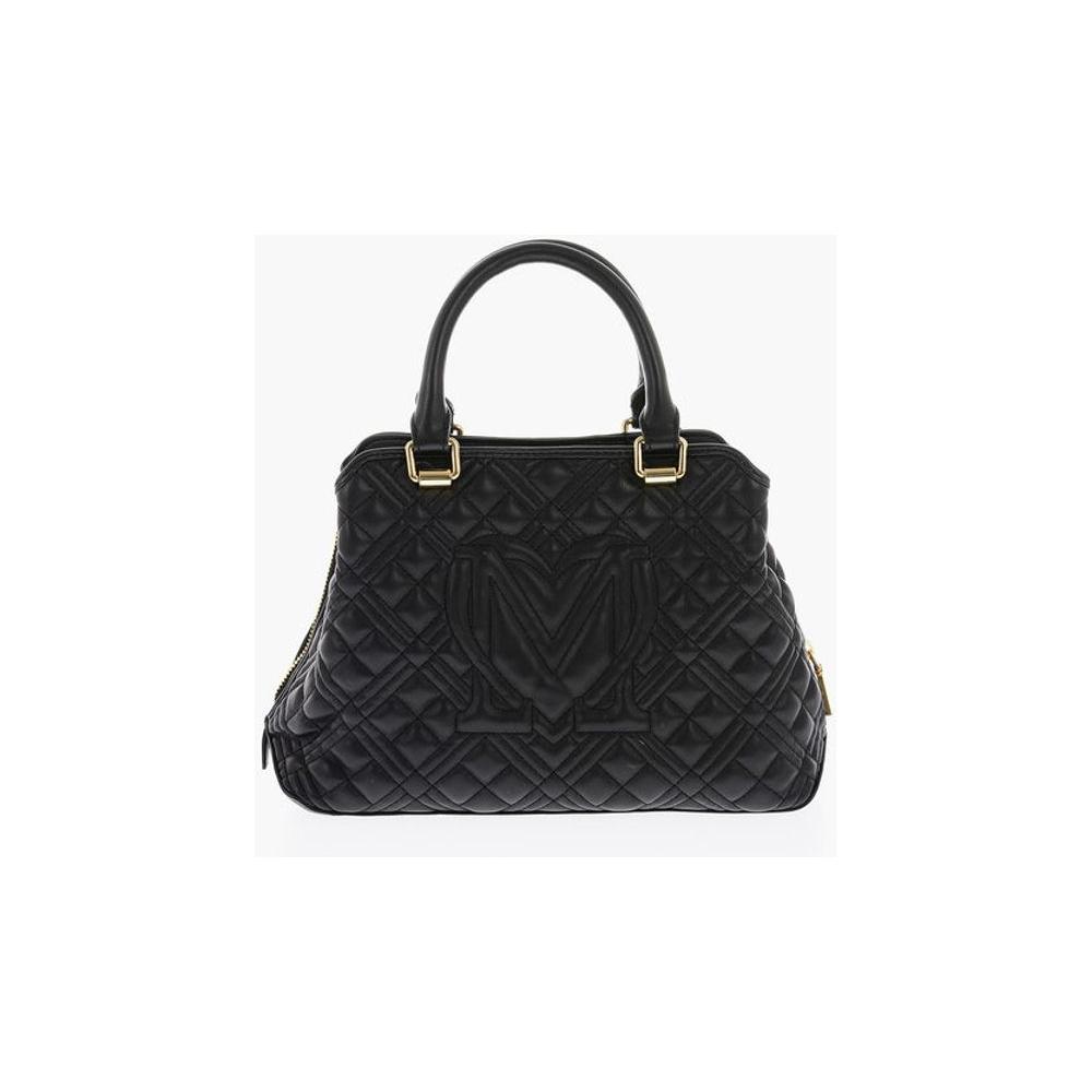 Moschino LOVE golden details quilted faux leather bag
