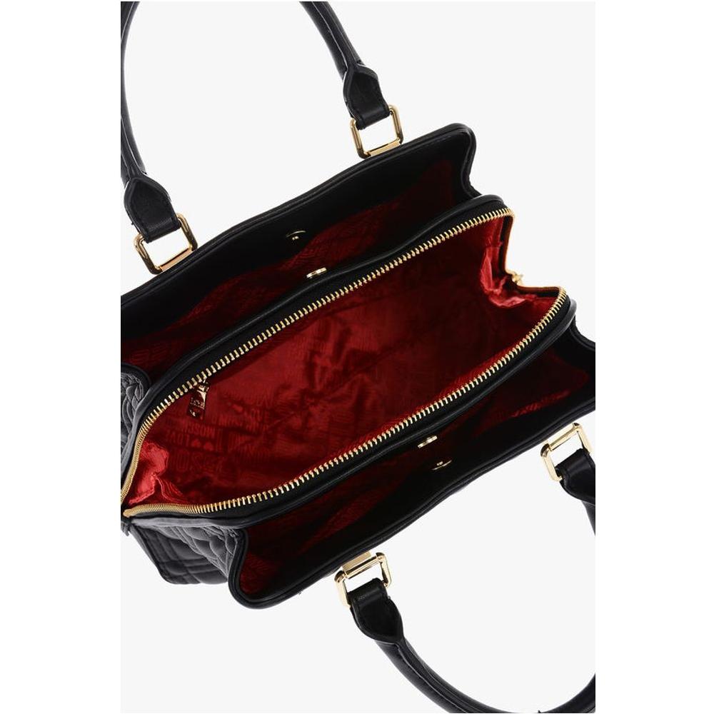 Moschino LOVE golden details quilted faux leather bag