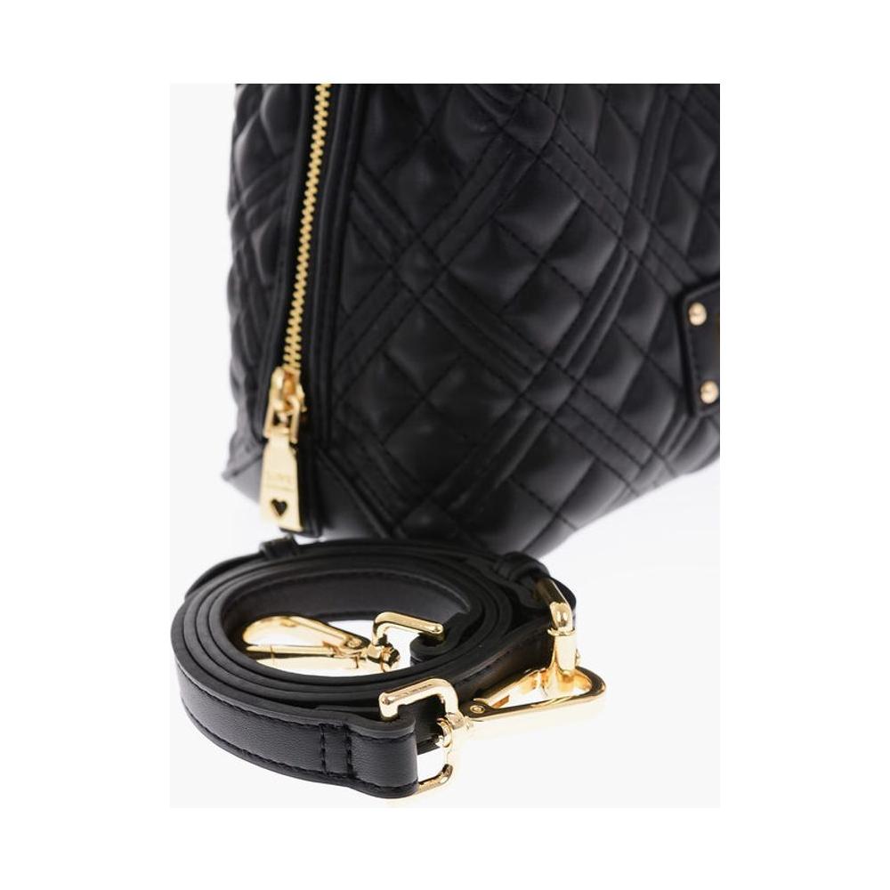 Moschino LOVE golden details quilted faux leather bag