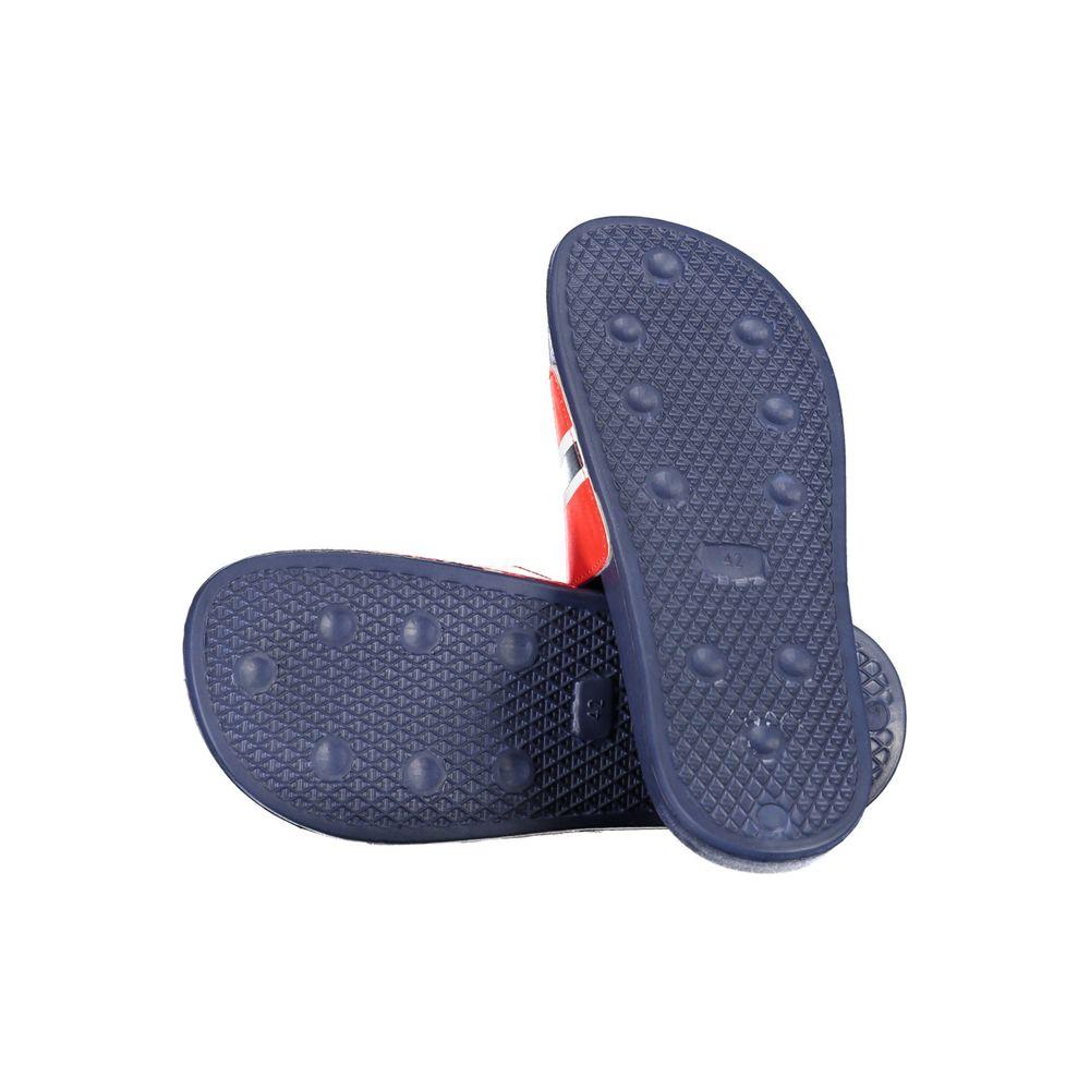Norway 1963 Blue Plastic Men SandalElevate your summer style with these sleek ‘Norway 1963’ sandals, a blend of casual elegance and refined craftsmanship. With their bold blue hue and standout contrasting details, these sandals are not just footwear but a