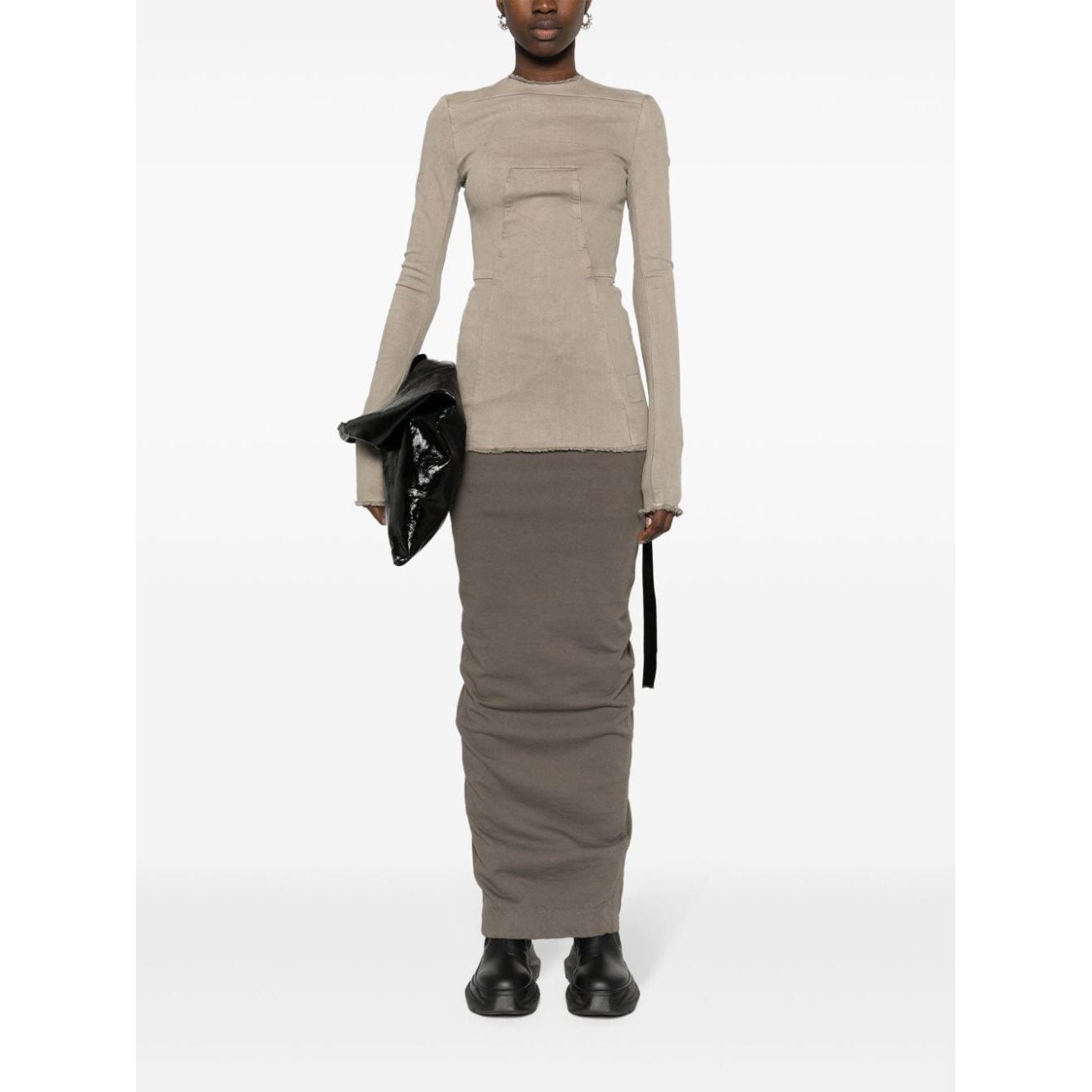 RICK OWENS DRKSHDW T-shirts and Polos Grey LDin,Spring - Summer 2024,Women,Women > Clothing,Women > Clothing > Topwear,Yes Eu Rick Owens Drkshdw DS01D1214SCF08