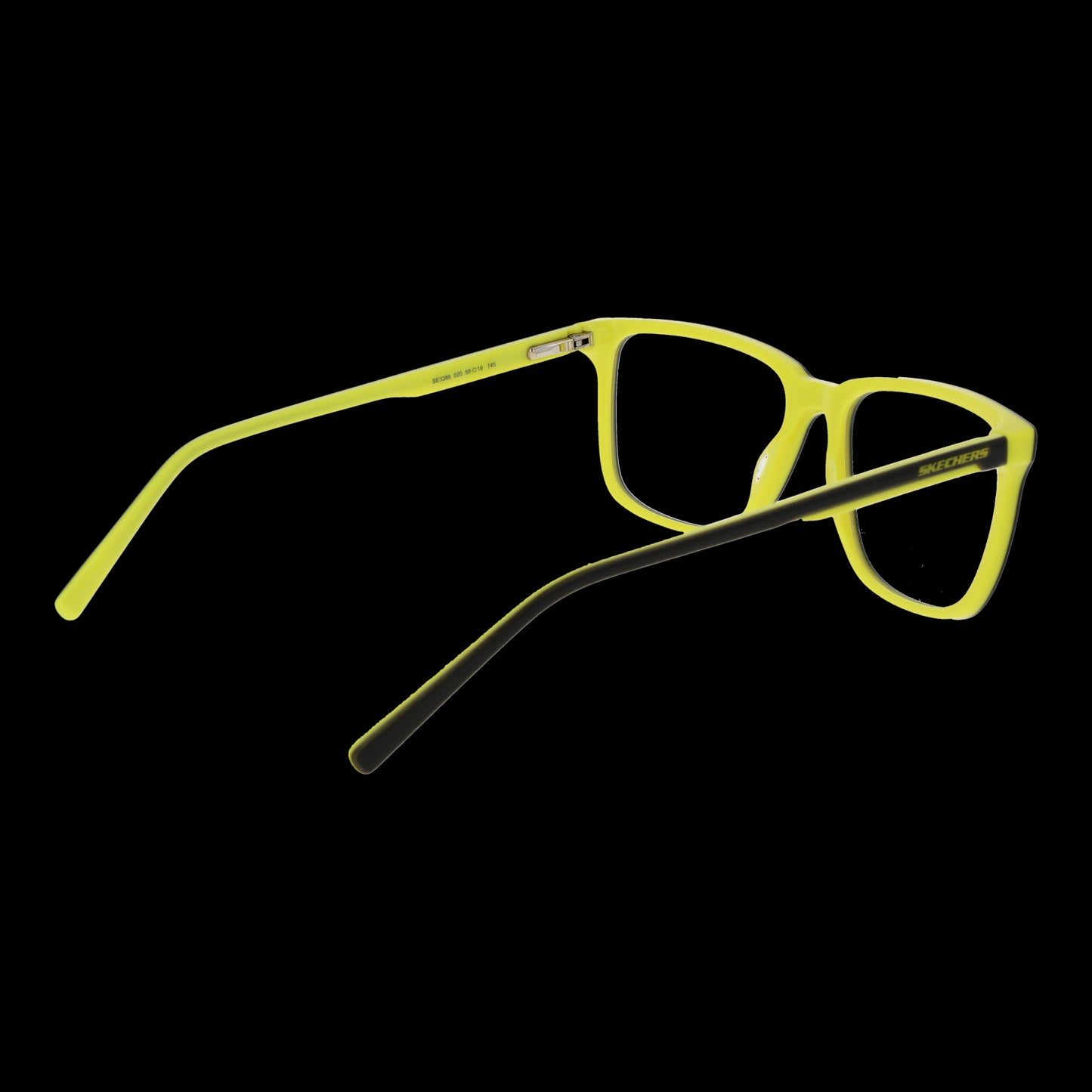 SKECHERS MOD. SE3386 55020 gent eyewear in vibrant yellow with black accents, designed for men, featuring a modern style.