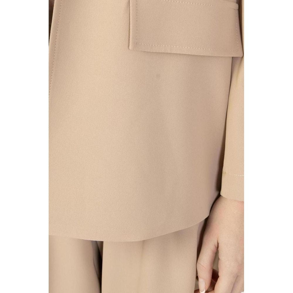 Sandro Ferrone Beige Polyester Blazer