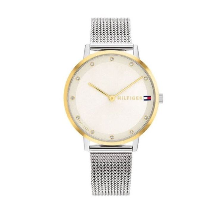 TOMMY HILFIGER Mod. 1782667 lady's quartz analog watch, mineral dial, 3 ATM water resistance, 34 mm case, in official box packaging.