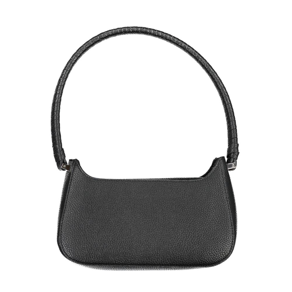 Tommy Hilfiger Black Polyethylene Handbag with handles, adjustable strap, and logo detail